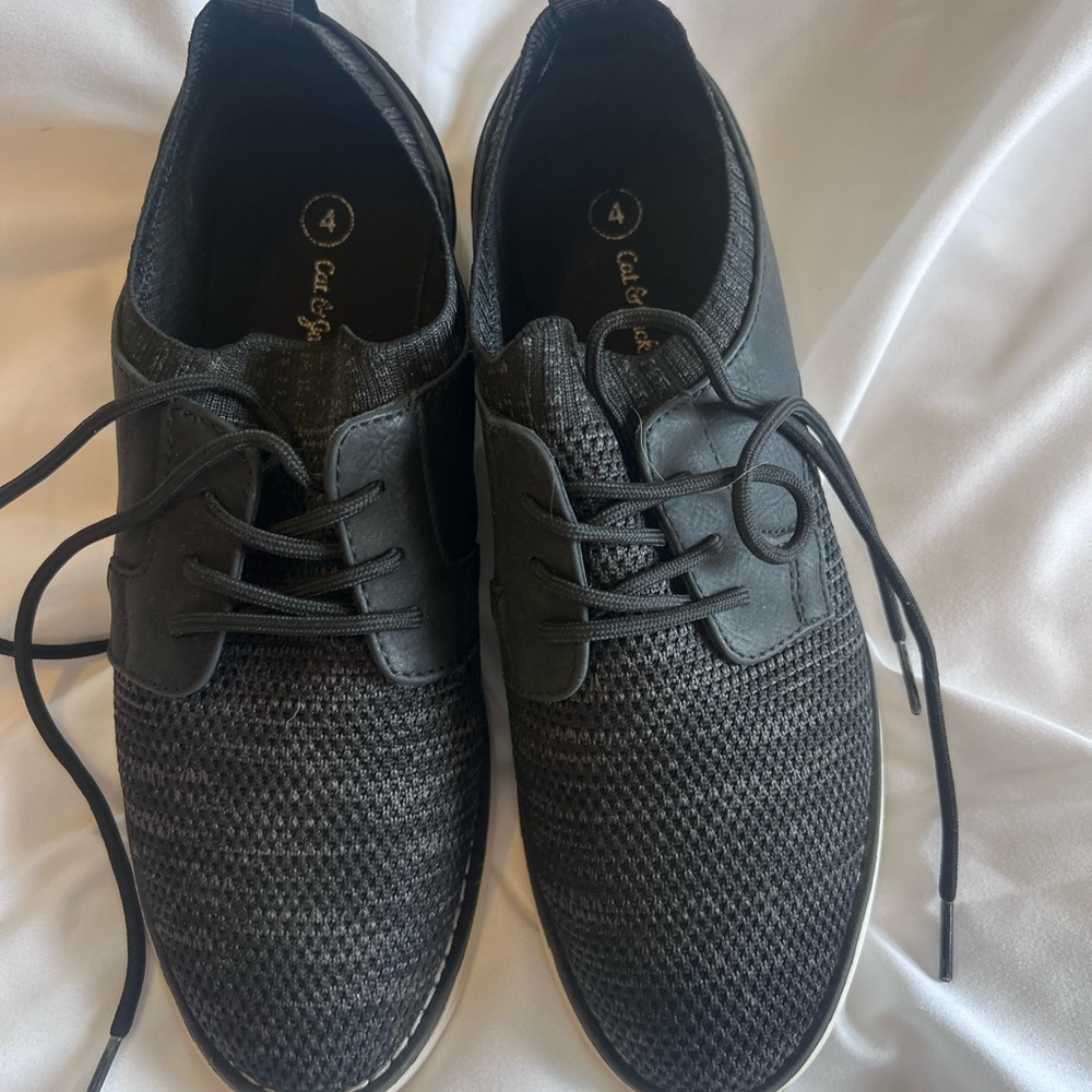 Cat & Jack Black Lace-Up Dress Shoes